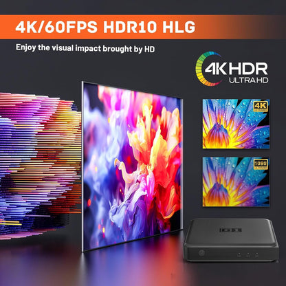 Kinhank Android 11.0 TV Box, G1 Smart TV Box Compatible with Google Netflix Certified, Streaming Media Player, Ultra 4K HDR 10+, WiFi 6, BT 5.0, DolbyAudio & Dolby Vision, Voice Control