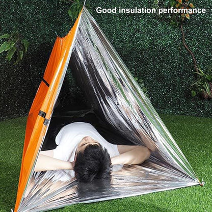 Wilitto Emergency Tent Portable Thermal Blanket Lifesaving Camping Equipment for Emergency Situations Portable Emergency Shelter Orange A