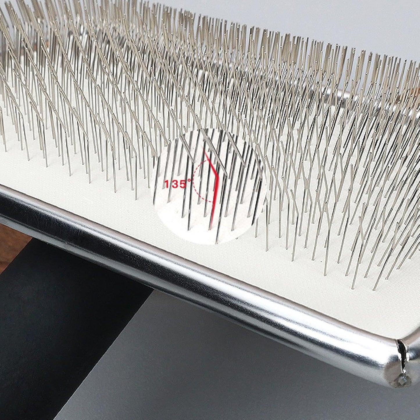 Dog Comb, Cat Shedding Tool, Grooming Brush, Bristles, Gentle Hair Remover, Black Single Pack, Excellent for Short Medium Long Coat Pets at Home or Salon Use