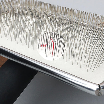 Dog Comb, Cat Shedding Tool, Grooming Brush, Bristles, Gentle Hair Remover, Black Single Pack, Excellent for Short Medium Long Coat Pets at Home or Salon Use