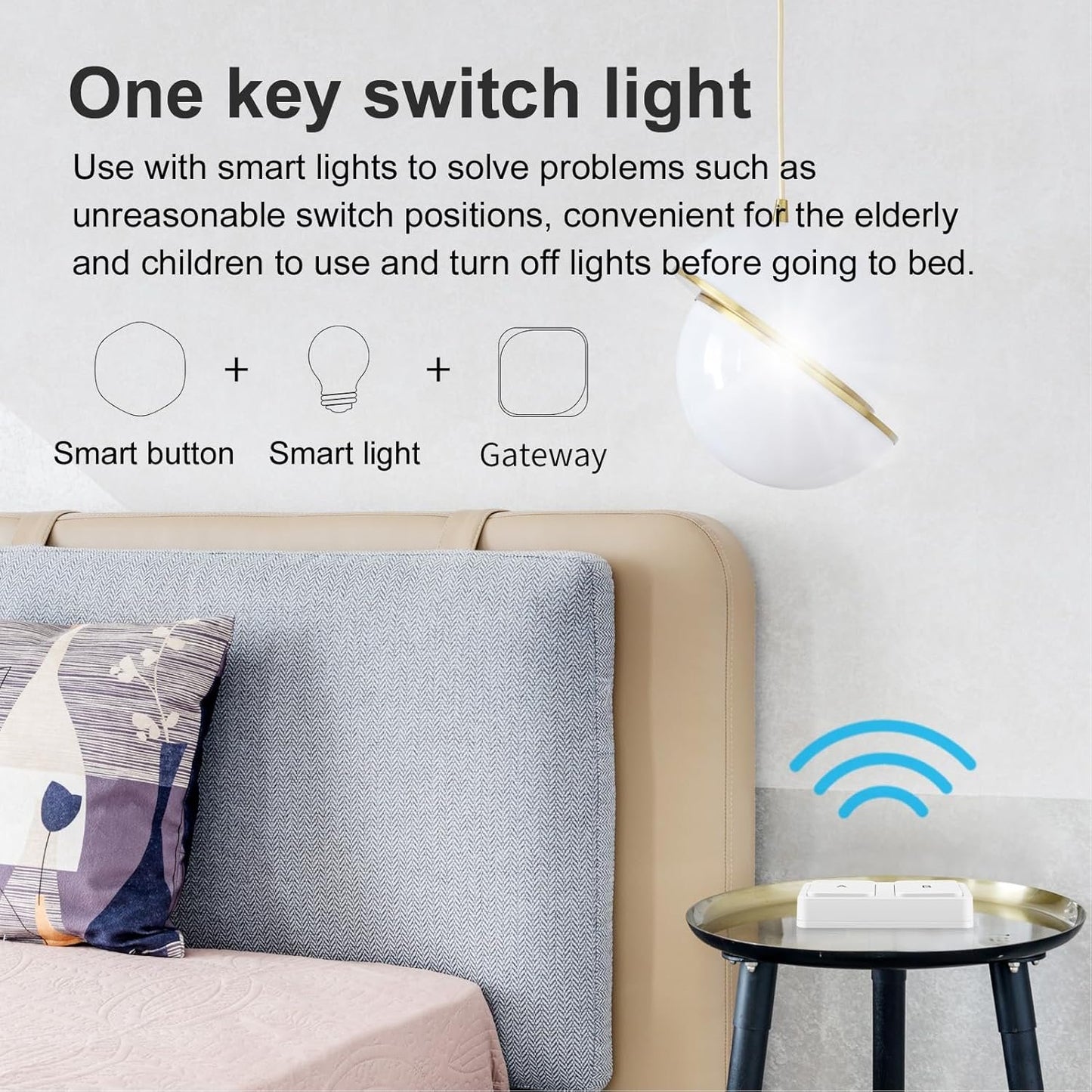 Smart Button, Tuya Smart Scene Switch, Requires Zigbee Connection, Versatile Control Button Switch for Smart Home Devices, Customizable Smart Home Automation