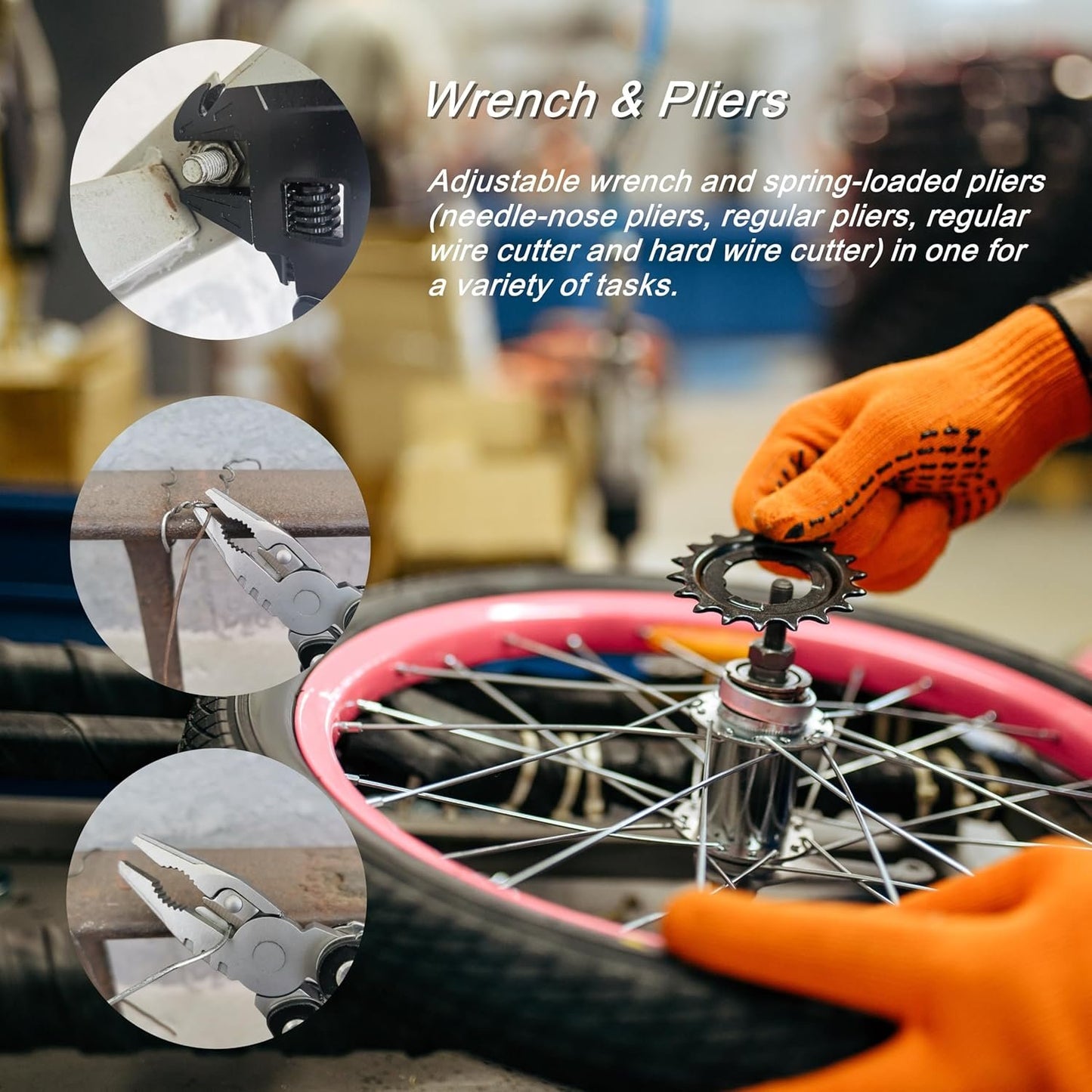 Tosconve Wrench Multitool Hammer, Multi Tool Hammer Pliers Wrench Knife with Screwdriver Wire Cutters Bottle Opener, Multi Purpose Multitool for Outdoor Camping Emergency Survival, Gifts for Men