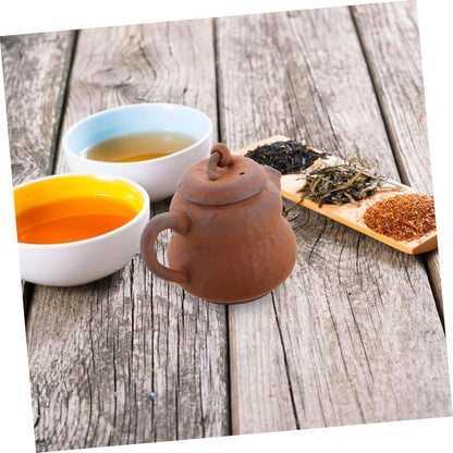 Mikinona Traditional Chinese Gourd Tea Pot Ceramic Tea Pot Infuser Retro Vintage Stovetop Enamel Teapot