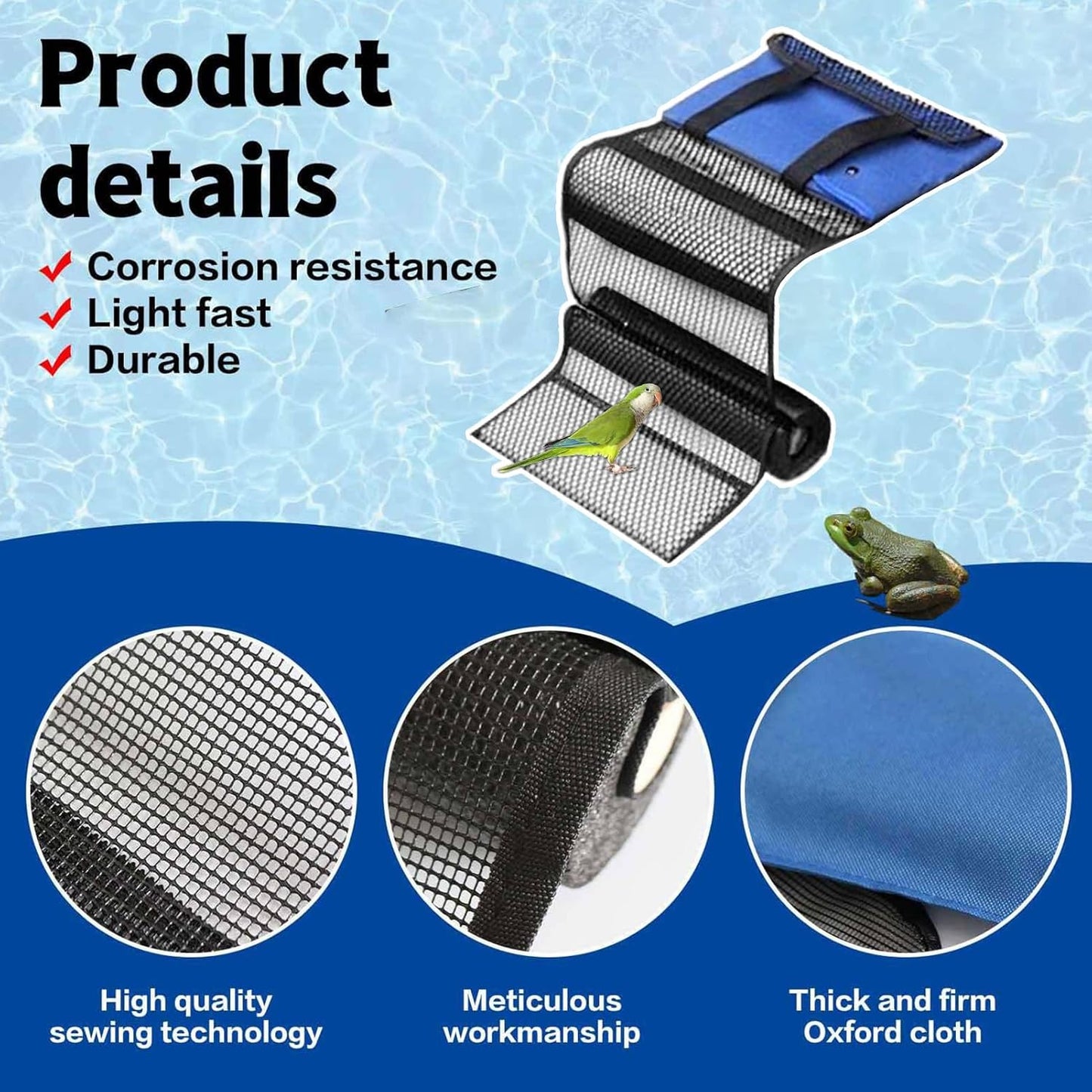 Animal Saving Ramp, Pool Critter Saver, Floating Rescue Platforms Small Wildlife Escape Frog Helper Device Safety Pond Exit for Ladder Tool, 11x6x3 inch