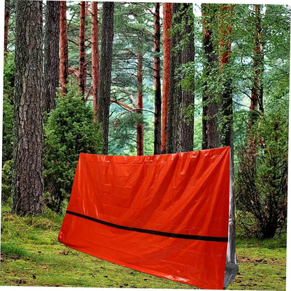 BESPORTBLE Emergency Tent Car Emergency Space Blanket Outdoor Blanket Fan Bed Pe Tear-Resistant Material Orange