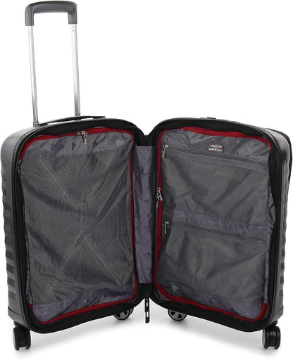 RONCATO Double Premium Expandable Cabin Trolley with Pocket/Backpack for Laptop, anthracite, Hand Luggage