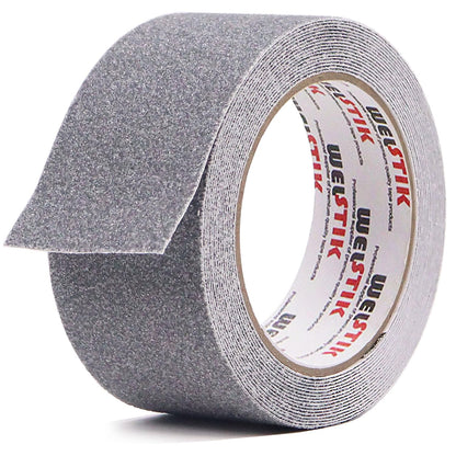 WELSTIK Anti Slip Tape, Strong Adhesive Tape, Self Adhesive Anti-Slip Tape, Suitable for Indoor and Outdoor Use for Work and Family Safety, Safety Belt, 5cm x 5m, Grey
