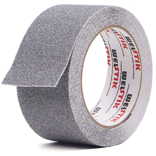 WELSTIK Anti Slip Tape, Strong Adhesive Tape, Self Adhesive Anti-Slip Tape, Suitable for Indoor and Outdoor Use for Work and Family Safety, Safety Belt, 5cm x 5m, Grey
