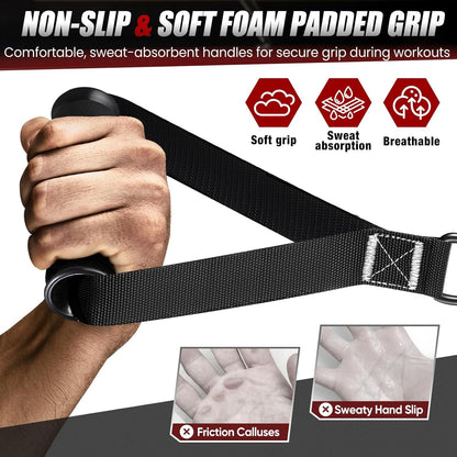 Resistance Bands, Exercise Bands with Handles, Door Anchor, Legs Ankle Straps, Fitness Bands Resistance Set for Home Workout, Muscle Training, Yoga, Physical Therapy, Home Gym Equipment