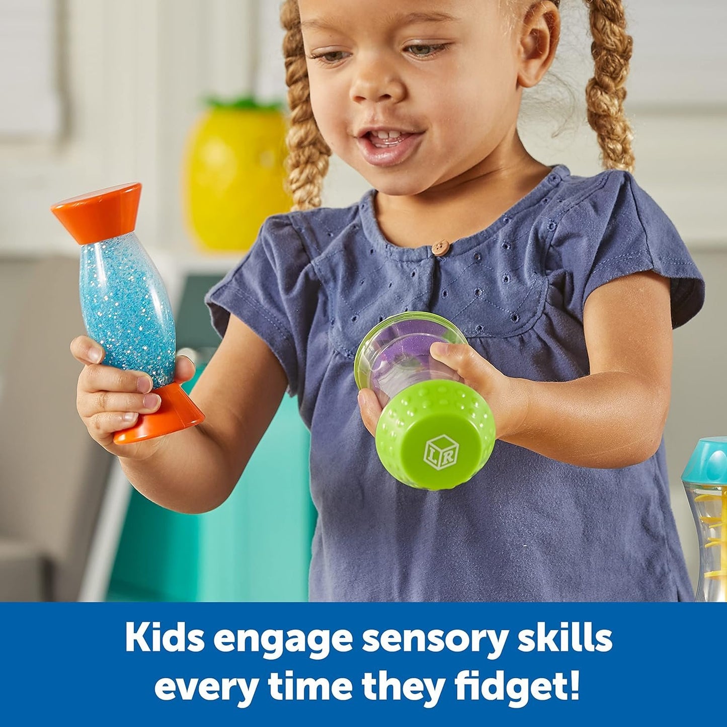 Learning Resources Sensory Trio Fidget Tubes, 3 Pieces, Ages 3+, fine Motor Skills, Sensory Toys for Toddlers, Sensory Toys for Children, Speech Therapy Materials, Fidget Toys, Sensory Tubes