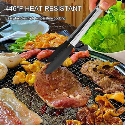 12 Pcs Silicone Kitchen Utensils Set with Wooden Handles, Heat Resistant Non-Stick Kitchen Utensils with Tongs, Spatula, Spoons and Stand, Dishwasher Safe, Best Kitchen Gadgets (Beige,