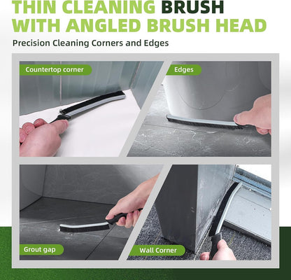 KMOSENIA Cleaning Brush - Hard Bristle Crevice Cleaning Brush for Tight Spaces, Gap Scrub Brush, Bathroom Grout Brush, Thin Cleaning Brushes for Household Use, Home Kitchen Toilet Cleaning Supplies