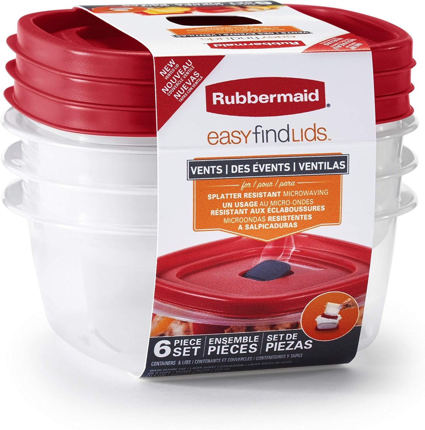 Rubbermaid Easy Find Lids Food Storage and Organization Containers