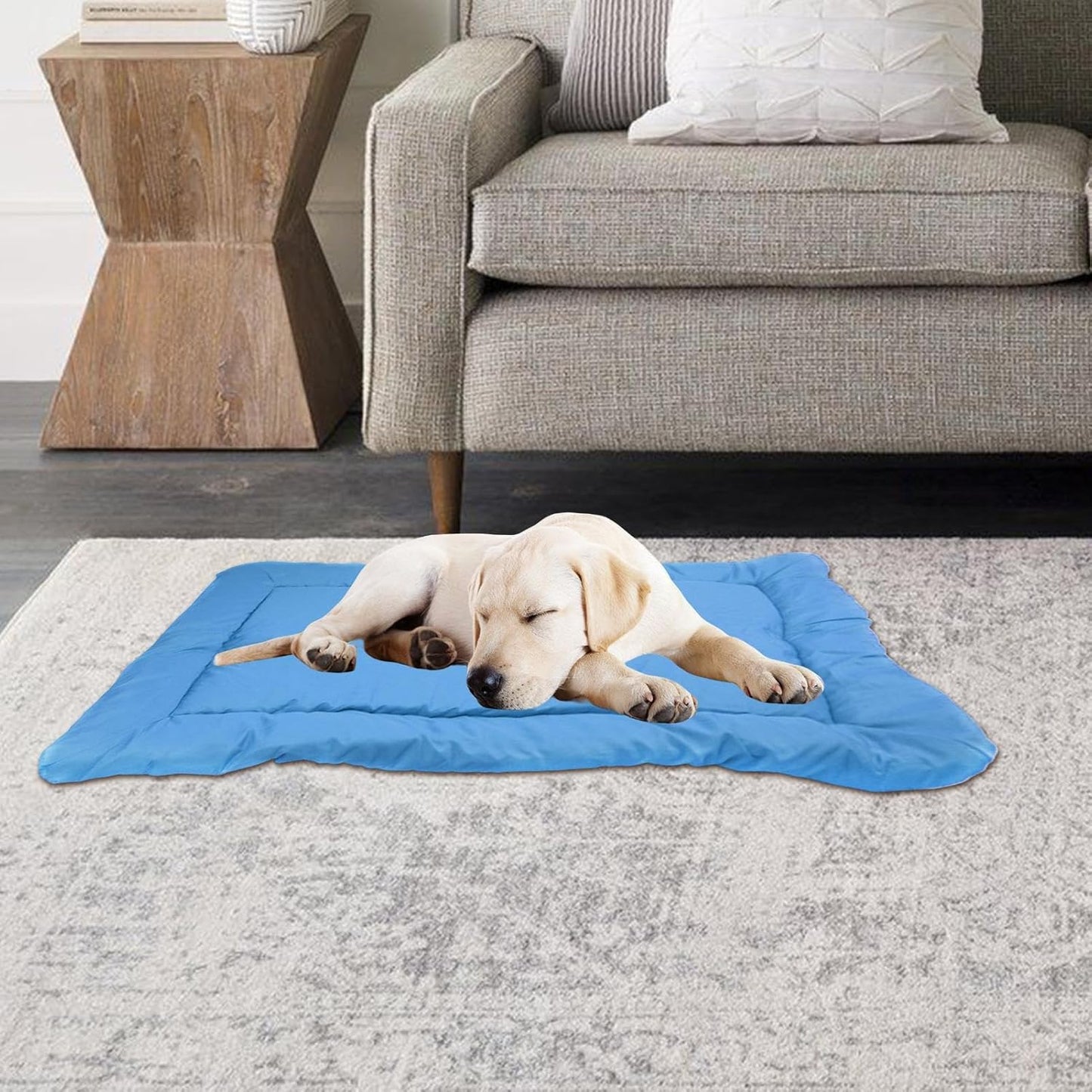 Outdoor Dog Bed, Portable Travel Mat, Roll-Up Pet Cushion, 35.43x23.62x1.18 inches, Waterproof Washable, Camping Gear, Small Medium Large Breeds, Indoor Outdoor