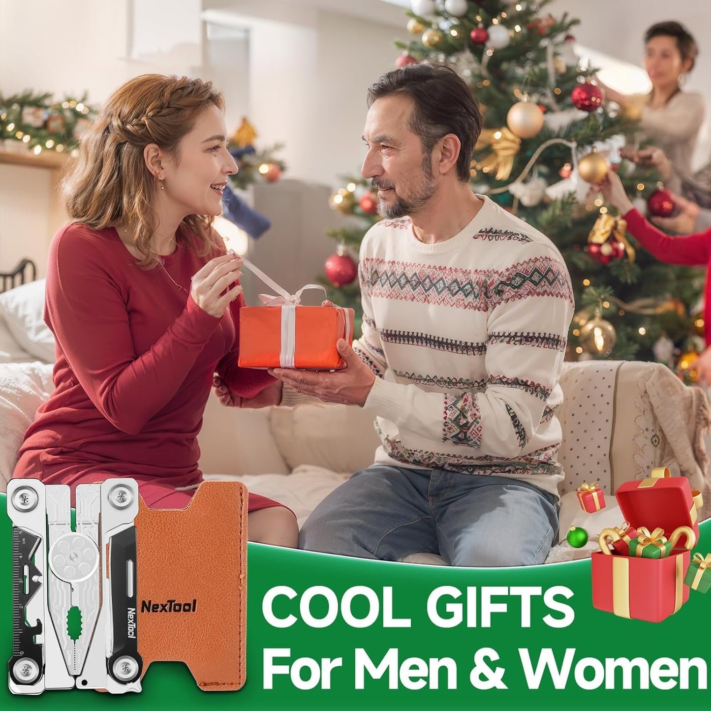 NexTool Credit Card Sized Multitool, Silver Blade Multi Tool, 20 in 1 with Pliers, Knife, Bottle Opener, Hexagon Spanner, Compact, Lightweight EDC Tools fit into Wallet,Gifts for Men and Women