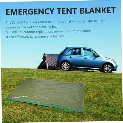 DECOMELODY Survival Camping Tent Windproof Thermal Emergency Shelter Multi Use for Outdoor Activities Lightweight Durable for Cold Weather and Emergencies