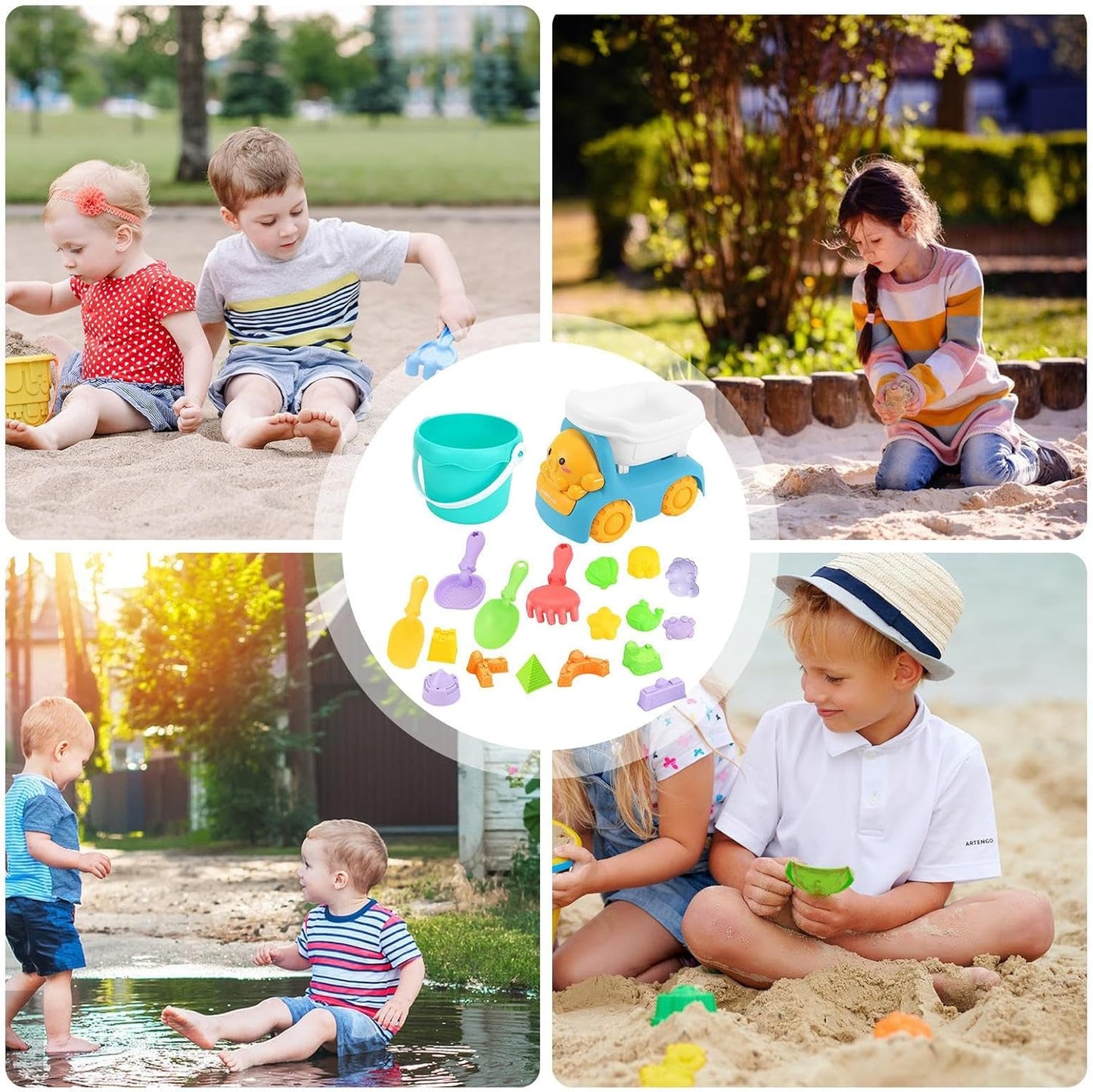 Beach Toys, Sand Set Kids, Summer Pool Entertainment Tools, Fun Outdoor Toddler Supplies, 9.06x4.33x7.48 Inches, Backyard Activities, Beach Trips, Water Play
