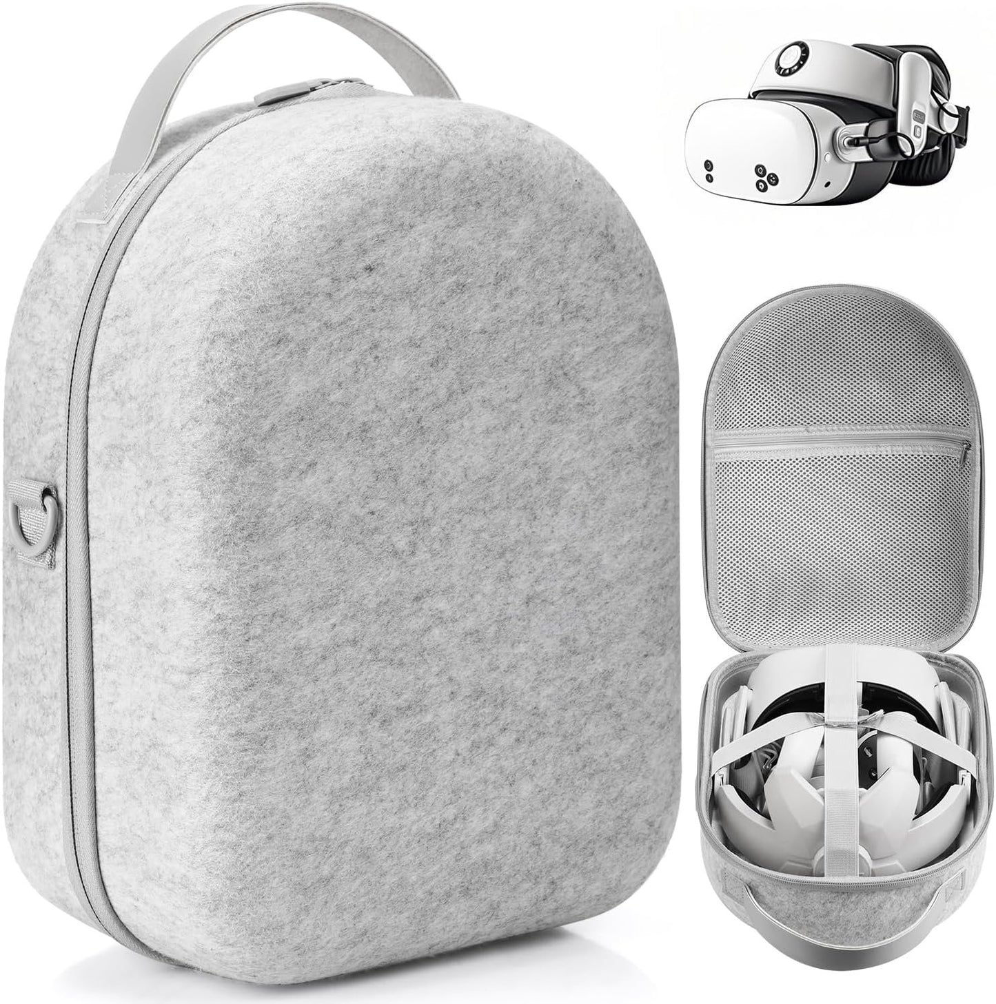 Teeaam Large Carrying Case for Meta Quest 3S, Hard Travel Case for BOBOVR S3 Pro/Kiwi Design Battery Head Strap, Controllers and Other Accessories, Portable Travel Bag for Oculus Quest 3S/Quest 3