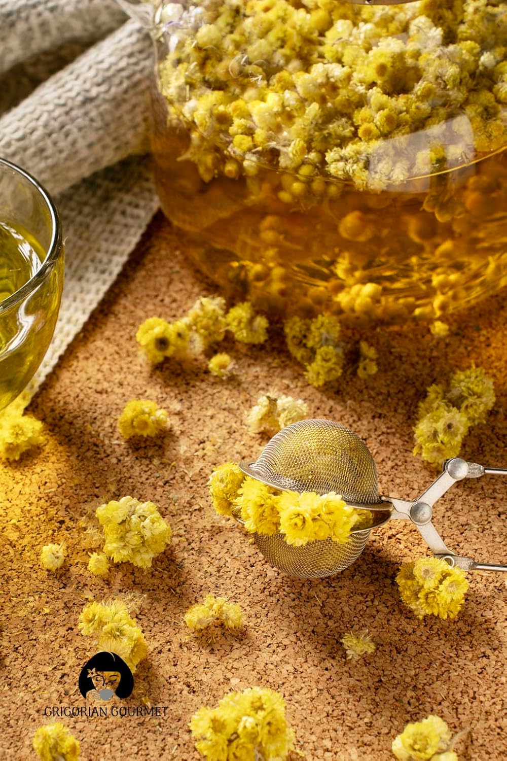 Immortelle (Helichrysum Pallasii) 1 OZ (30g) Loose Herbal Tea | Wild-Harvested from the Mountains of Armenia | Natural Detox, Anti-Aging, and Wellness Support | Relaxation & Vitality