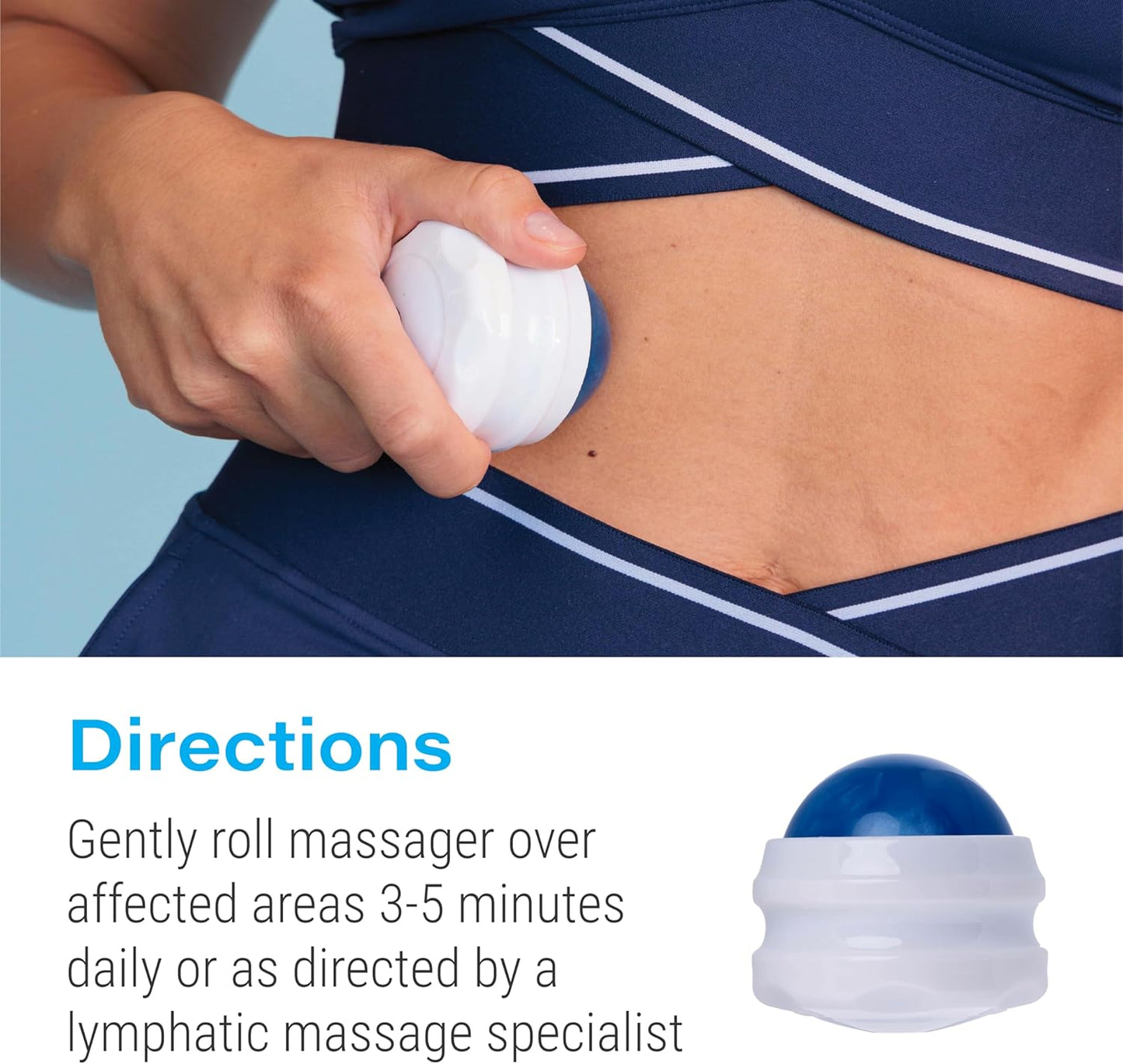Lymphatic drainage massager Fibro Roller for lymphatic massage and fibrosis control I For post surgery recovery after 360 Lipo, Tummy Tuck, BBL I Works with lipofoam, foam pads, compression garment, Pillow, Faja I by Bruizex