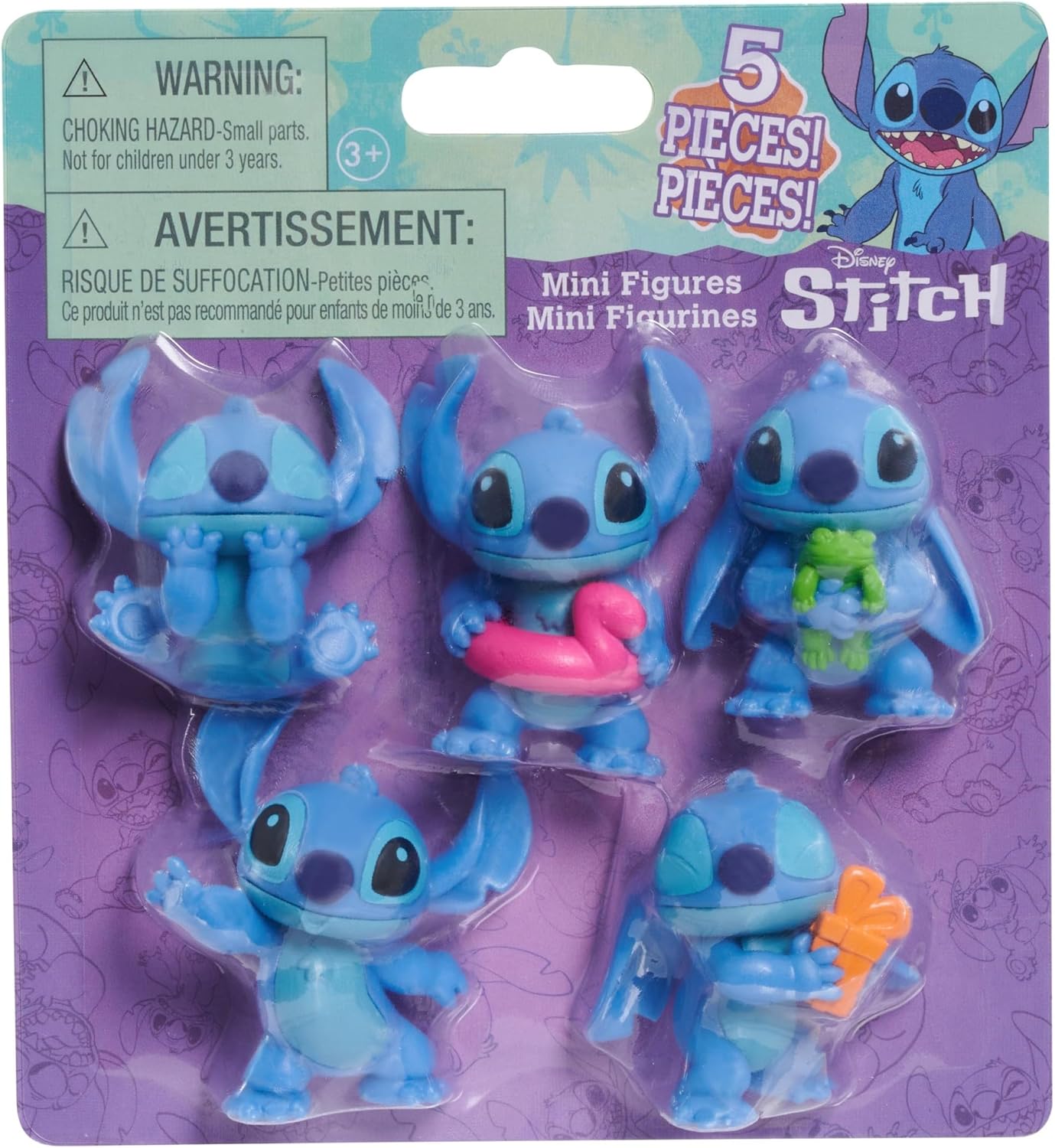 Stitch 5 Pack Value Figures, Kids Toys for Ages 3 Up by Just Play