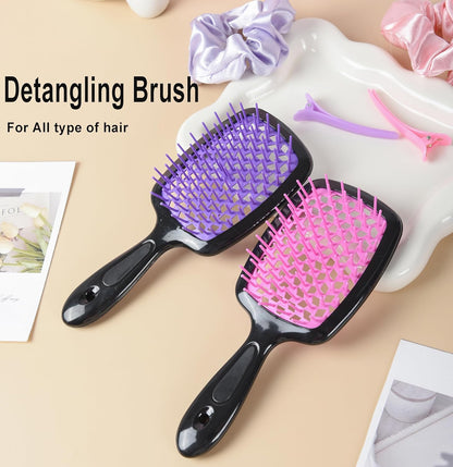 Bounce Curl Define EdgeLift Brush, 5-in-1 Tool for Effortlessly Defined Curls, Waves & Coils, Reduces Frizz - Pink