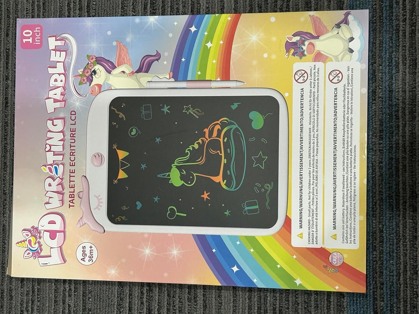 Toys for Girls 10 inch Doodle Board Drawing Pad Tablet with Lock Function, Erasable, Portable, Educational Learning Unicorn Toy Gifts for 3 4 5 6 7 8 9 Years Old Girls Toddlers (Pink)