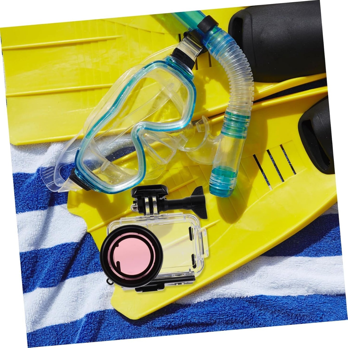 ELAYARD Camera Housing Case with Dual Cold Shoe Mounts Durable Digital Camera Protection Shell