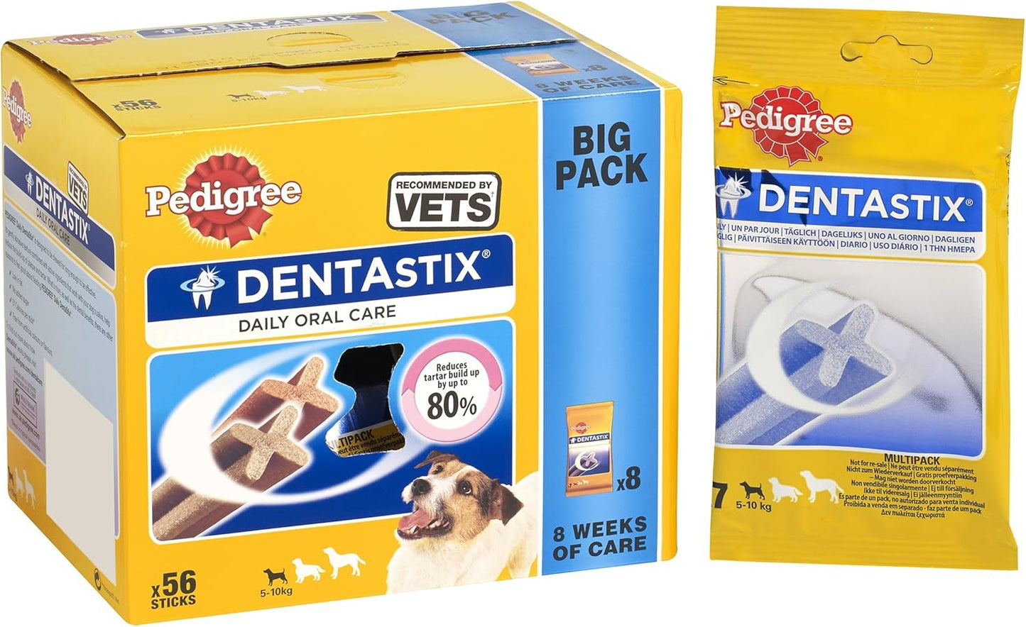 Pedigree Dentastix Daily Oral Care Small Dog 5 to 10 k g 56 Sticks Pack of 1