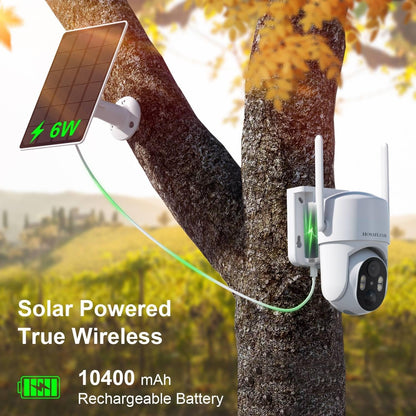 4G LTE Cellular Security Camera No Internet Needed, Solar No wifi Security Camera Outdoor Wireless With SIM Card Jobsite, 2K Color Night Version, 360 Live View, Motion Detection, 2-Way Audio