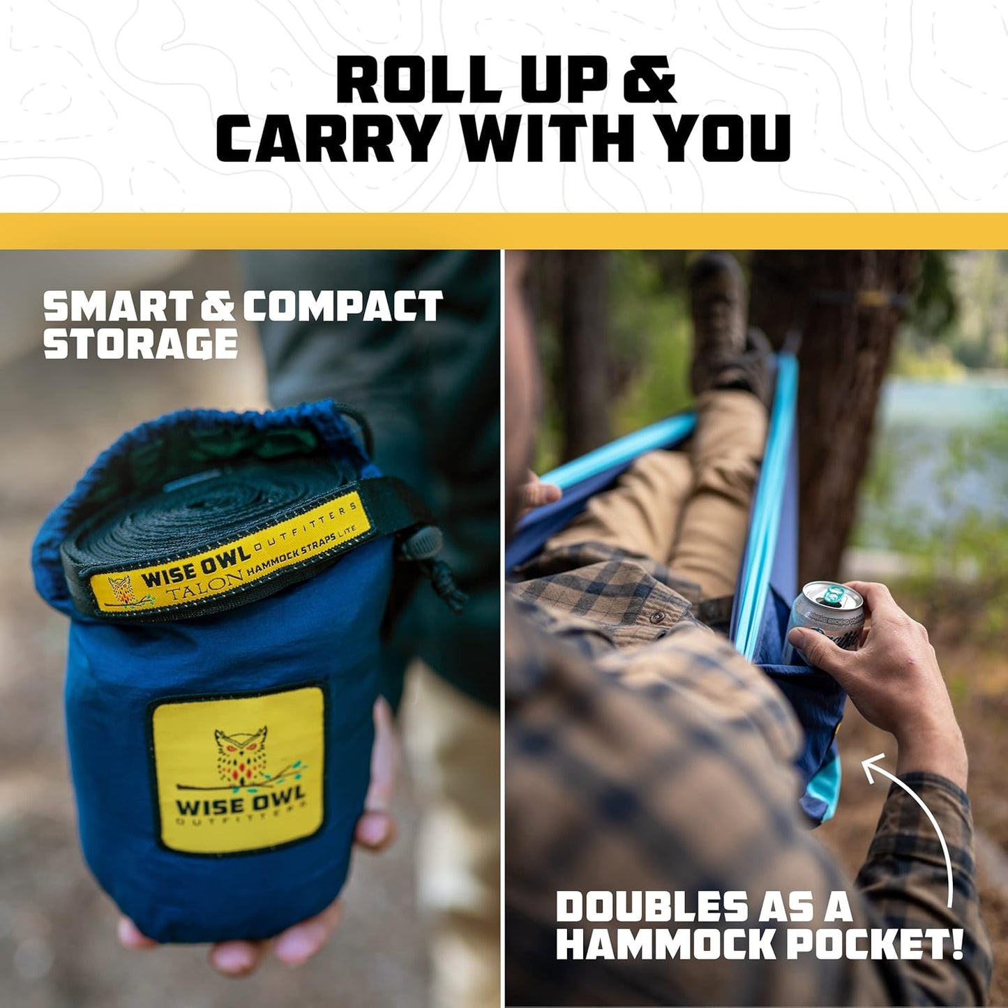 Wise Owl Outfitters Hammock Camping Double & Single with Tree Straps - USA Based Hammocks Brand Gear, Indoor Outdoor Backpacking Survival & Travel, Portable