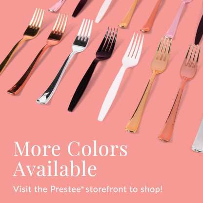 180-Piece Gold Plastic Silverware Set (60 Forks, Spoons, Knives) - Glitter Gold Cutlery - Glitter Clear Plastic Cutlery Set - Disposable Silverware Flatware - Fancy Party Utensils