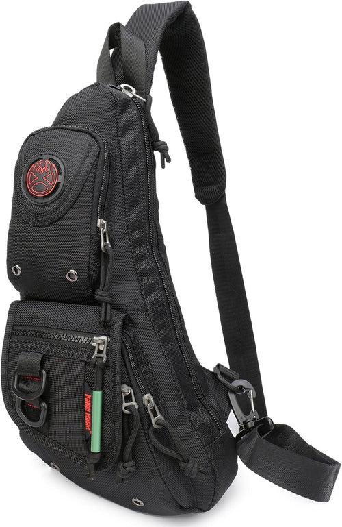 NICGID Sling Backpacks, Sling Chest Bags Shoulder Pack Crossbody Bags for Men Women Outdoor Travel (Black)