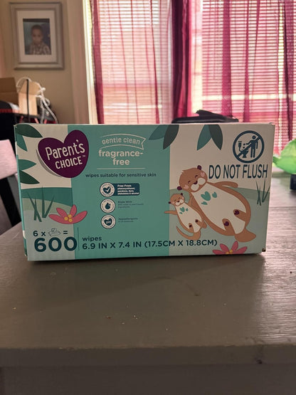 Parent's Choice Fragrance Free Baby Wipes, 600