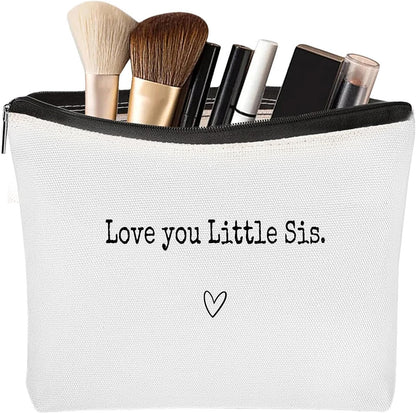 Besreey Best Sister Ever Toiletry Bag - Best Sister Ever Large Organizer Sister | Portable Travel Toiletries Hygiene Bag, Funny Christmas Birthday Makeup Cosmetic Bag