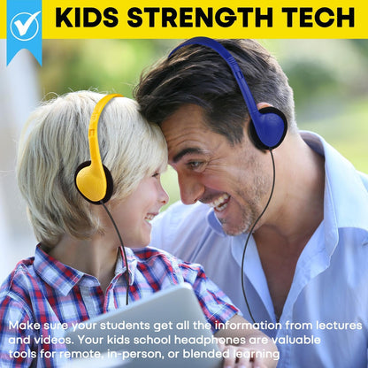 Kids Headphones Bulk 10 Pack for School Classroom Student Children Toddler Boys Girls Teen and Adult,Multi Color Wholesale Wired Adjustable On Ear Earphones for Library Airplane(HTC002)