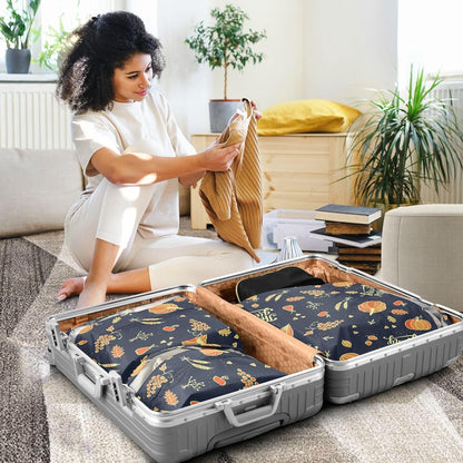 Storage Bags For Travel with Zipper 3 Set Packing Travel Bags Suitcase Organizer Bag Organization And Storage Bedroom Happy Autumn and Thanks Giving