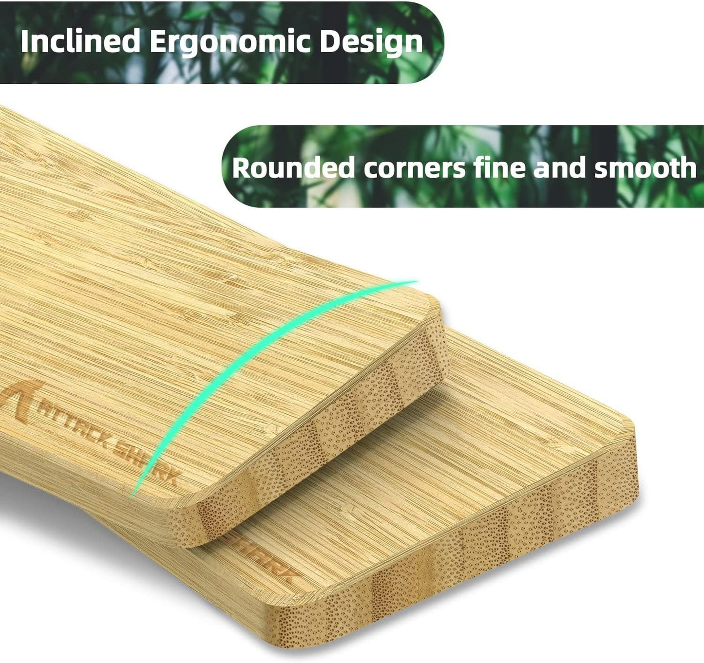 Bamboo Keyboard Wrist Rest,Ergonomic Gaming Keyboard Rest,Keyboard Wrist Pad,Wooden Feeling Hard Wrist Rest Palm Rest Support Computer,Laptop Comfortable Typing Pain Relief-13in for 68key