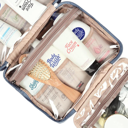 NISHEL Large Size Toiletry Bag for Women, Travel Essentials Organizer, Hanging Makeup Case for Accessories, Cosmetics, Toiletries