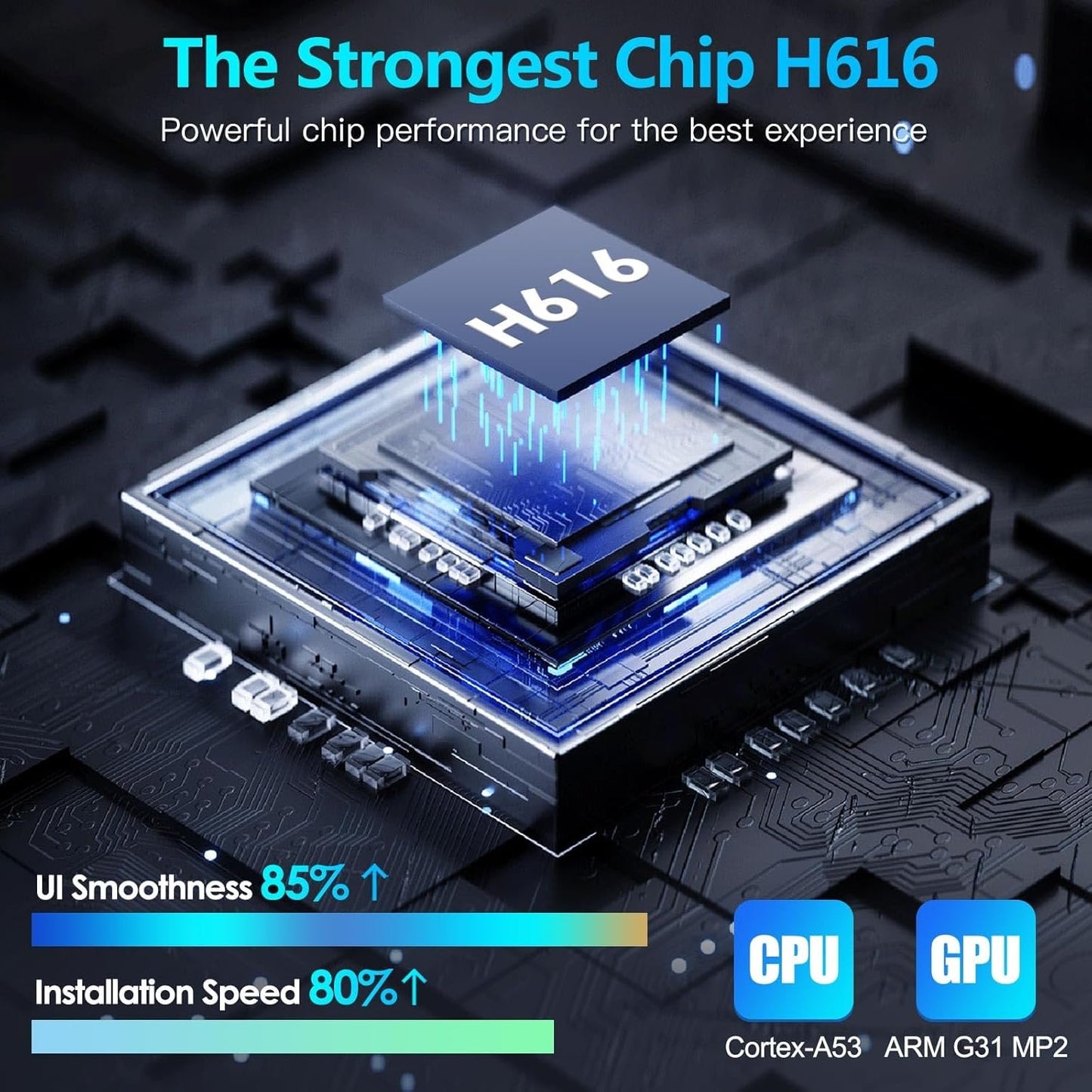 Android TV Box 4GB RAM 64GB ROM Quad-Core 4K 6K HD TV Box Android 10.0 Dual-Band WiFi 2.4G/5G Ethernet Bluetooth5.0 H.265 3D 6K Video Smart Box for TV 2024