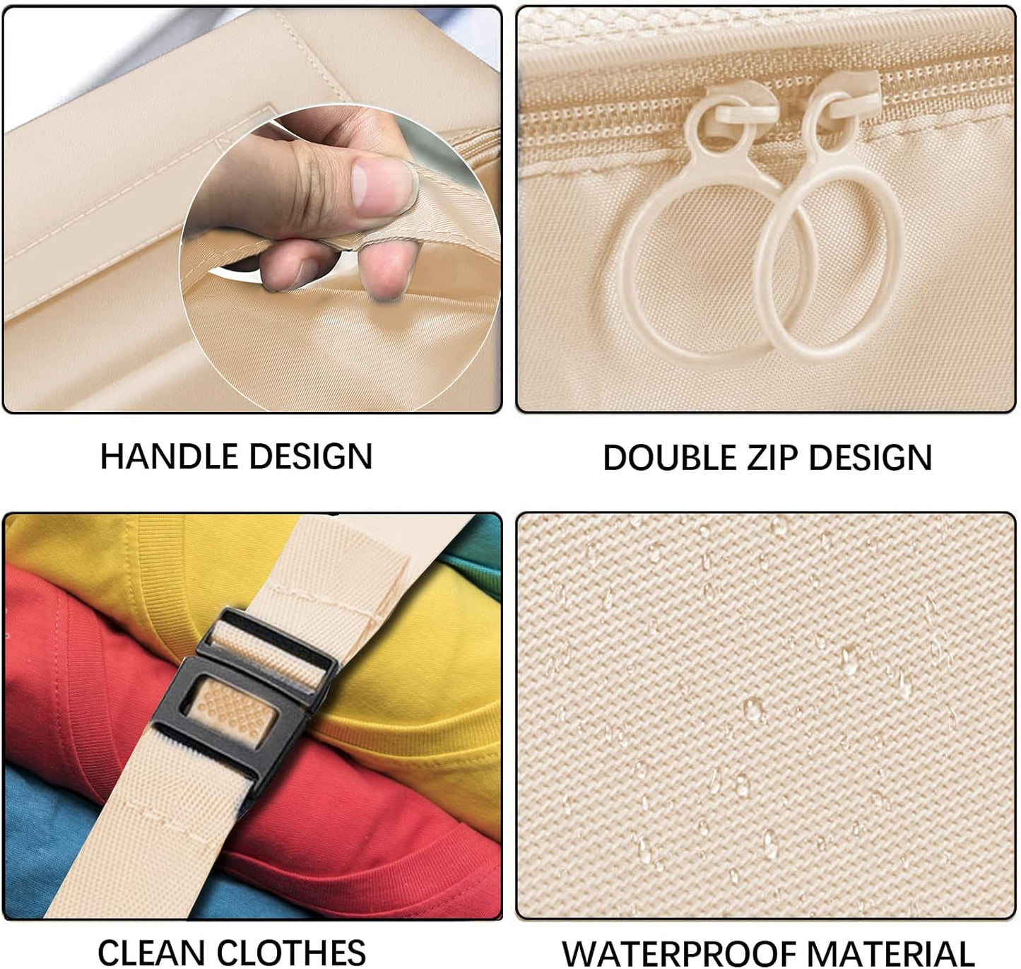 Jsdoin Suitcase Packing Cubes, 9 Pieces Travel Organizer for Backpack, Waterproof Travel Essential Bag, Travel Accessories (Beige)
