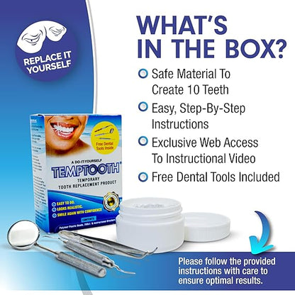 Temptooth #1 Seller Trusted Patented Temporary Tooth Replacement Product
