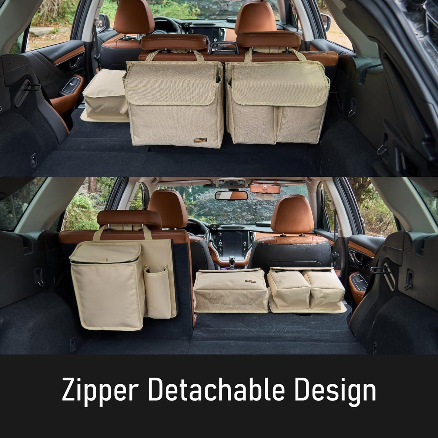 MARKSIGN Deluxe Trunk and Backseat Organizer for Medium or large size SUVs & RVs, Detachable Storage Modules with Built-in Cooler, Patent Pending