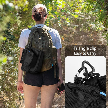 ccuzs Outdoor Gear Bag, Multi-Use Storage Sack, Sand Bag Organizer, Heavy-Duty Handles, Water-Resistant Fabric, Black, Ideal for Camping, Travel, Gym, Hiking, Backpacking