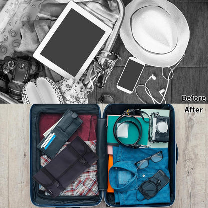 Wodison Foldable Clear Hanging Travel Toiletry Bag Cosmetic Organiser Storage