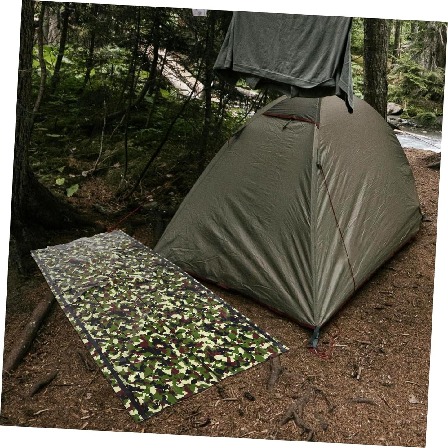 Abaodam 1 Set Multi Use Emergency Sleeping Tent Thermal Insulation Bivy Sack for Camping Hiking and Outdoor Survival Compact Durable and Tear Resistant Emergency Supplies Camouflage