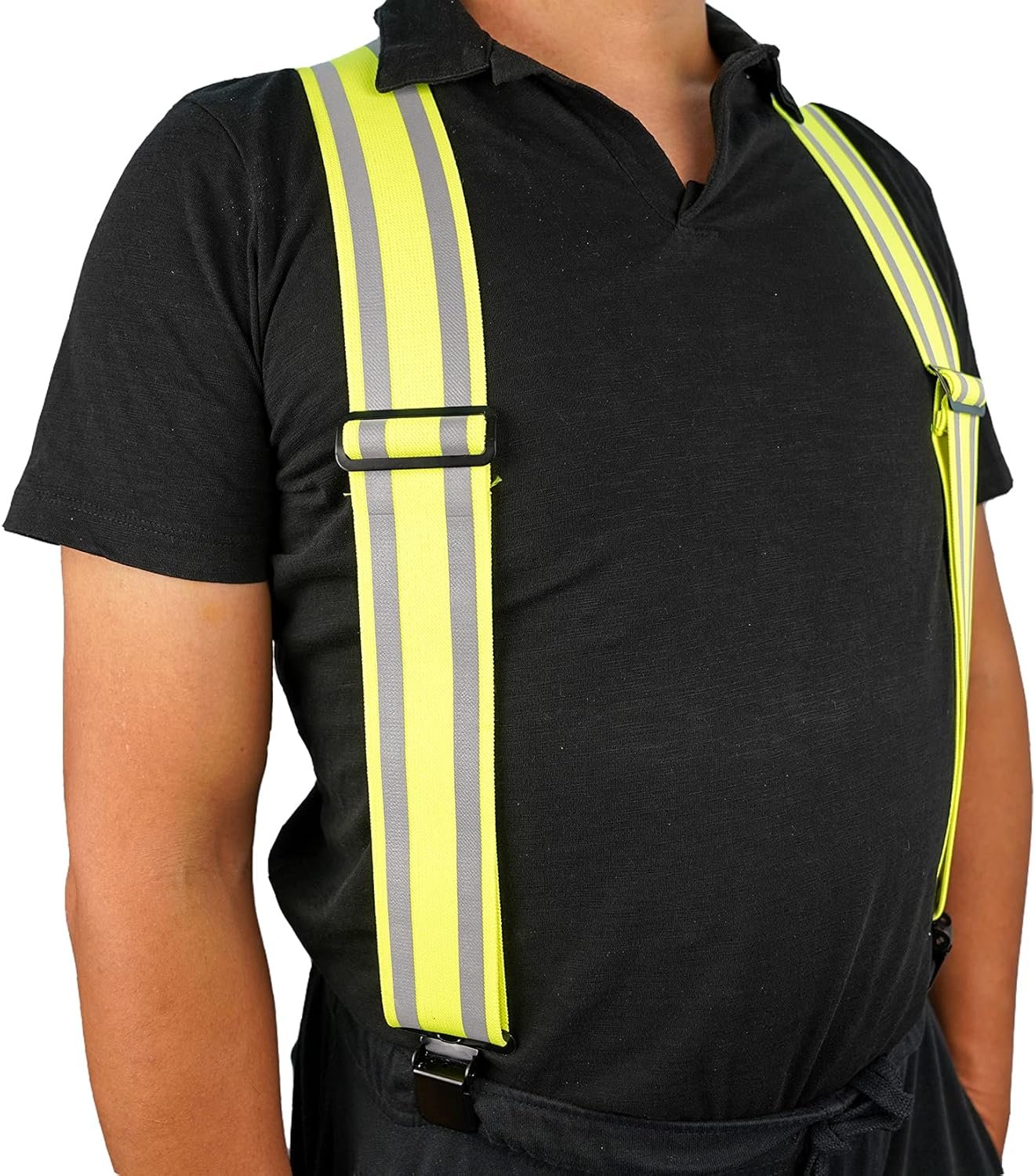 MELOTOUGH Reflective Safety Suspenders|Work Suspenders with Hi Viz Reflective Strip Hold Up Tool Belt Suspenders