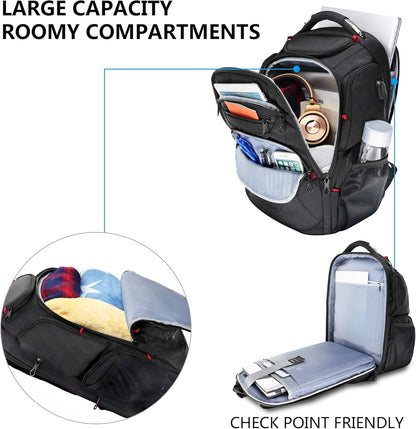 KROSER TSA Friendly Travel Laptop Backpack 17.3 Inch