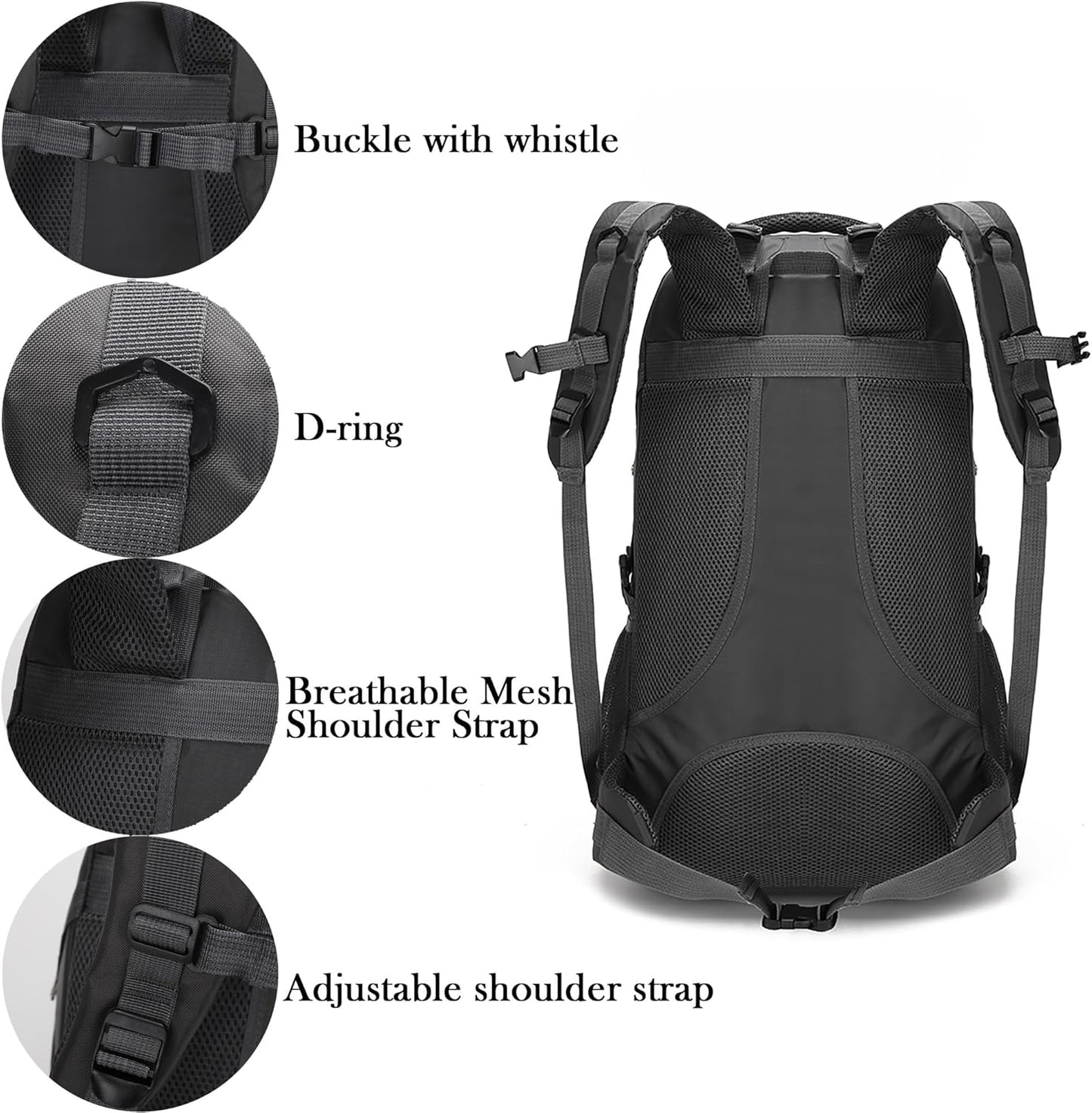 Mxaeyar 60L Hiking Backpack,Waterproof Travel Backpack,Lightweight Camping Rucksack with Machine Washable Design,Unisex Trekking Bag for Outdoor Adventures, Cycling, Daily Use