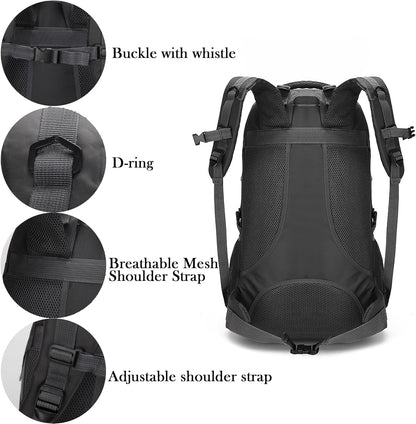 Mxaeyar 60L Hiking Backpack,Waterproof Travel Backpack,Lightweight Camping Rucksack with Machine Washable Design,Unisex Trekking Bag for Outdoor Adventures, Cycling, Daily Use